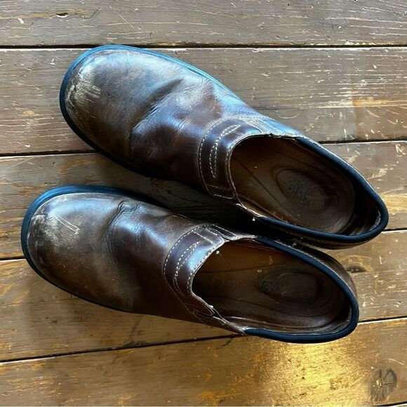 Ariat Santa Cruz Brown Mocha Leather Slip On ATS Clogs 93927 - Picture 6 of 7